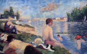 Georges Pierre Seurat - Final Study for Bathing at Asnieres