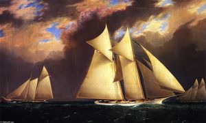 James Edward Buttersworth - The First America-s Cup Race, August 8, 1870