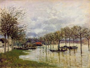 Alfred Sisley - The Flood on the Road to Saint-Germain