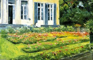 Max Liebermann - The Flower Terrace in the Wannsee Garden, Facing Northwest