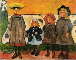 Edvard Munch - Four girls in Arsgardstrand