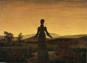 Caspar David Friedrich - Frau vor untergehender Sonne
