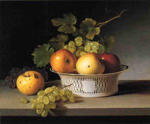 James Peale - Fruit Still Life with Chinese Export Basket