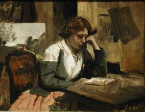 Jean Baptiste Camille Corot - Girl Reading