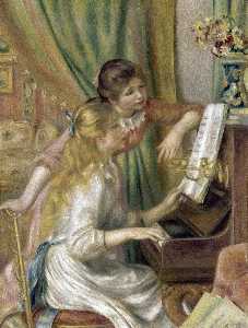Pierre-Auguste Renoir - Young Girls at the Piano - (buy oil painting reproductions)