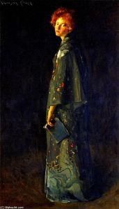 William Merritt Chase - Girl with a Book (also known as A Girl)
