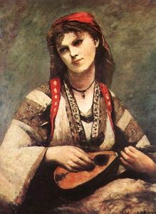 Jean Baptiste Camille Corot - Gypsy with a Mandolin