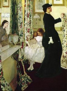 James Abbott Mcneill Whistler - Harmony in Green and Rose: The Music Room