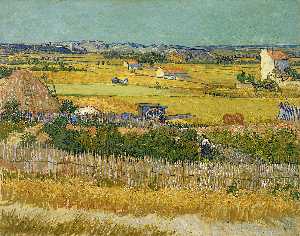 Vincent Van Gogh - Harvest Landscape with Blue Cart