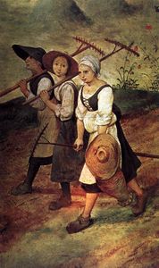 Pieter Bruegel The Elder - Haymaking (detail)