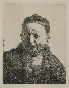 Rembrandt Van Rijn - Head and Bust, Full Face