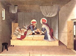 Fra Angelico - The Healing of Justinian by Saint Cosmas and Saint Damian (San Marco Altarpiece)