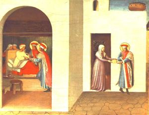 Fra Angelico - The Healing of Palladia by Saint Cosmas and Saint Damian (San Marco Altarpiece)