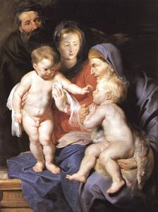 Peter Paul Rubens - The Holy Family with Sts Elizabeth and John the Baptist