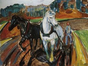 Edvard Munch - Horse Team