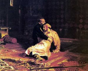 Ilya Yefimovich Repin - Ivan the Terrible and His Son Ivan on November 16, 1581.