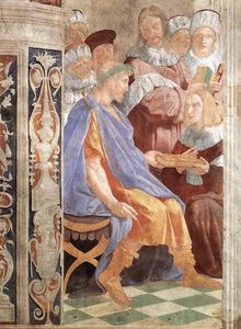 Raphael (Raffaello Sanzio Da Urbino) - Justinian Presenting the Pandects to Trebonianus (Stanza della Segnatura)