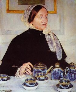 Artwork Replica Lady at the Tea Table, 1883 by Mary Stevenson Cassatt (1843-1926, United States) | WahooArt.com
