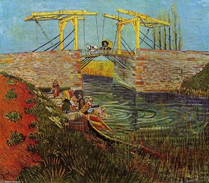 Order Paintings Reproductions The Langlois Bridge at Arles, 1888 by Vincent Van Gogh (1853-1890, Netherlands) | WahooArt.com