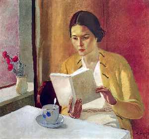 Aleksandr Deyneka - Girl with book