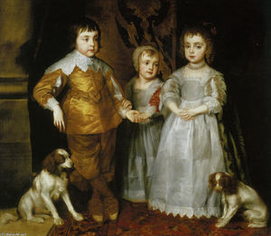 Anthony Van Dyck - Portrait of the Three Eldest Children of Charles I