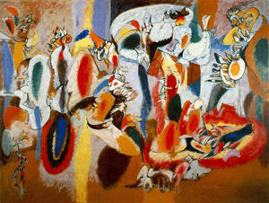 Paintings Reproductions The Liver is the Cock`s Comb, 1944 by Arshile Gorky (1904-1948, Turkey) | WahooArt.com