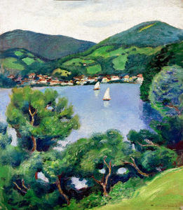 August Macke - View of Tegernsee