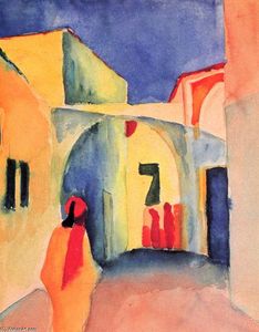 August Macke - A Glance Down an Alley