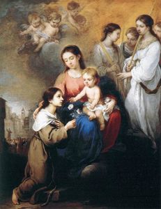 Bartolome Esteban Murillo - The Virgin and Child with St. Rosalina
