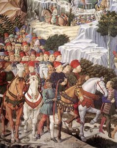 Benozzo Gozzoli - Procession of the Magus Balthazar (detail)
