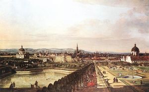 Bernardo Bellotto - The Belvedere from Gesehen, Vienna