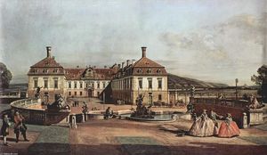 Bernardo Bellotto - The imperial summer residence, courtyard