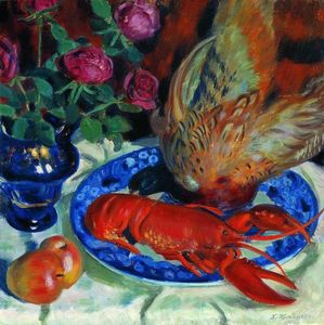 Boris Mikhaylovich Kustodiev - Still Life with Pheasant