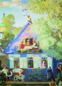 Boris Mikhaylovich Kustodiev - Blue House