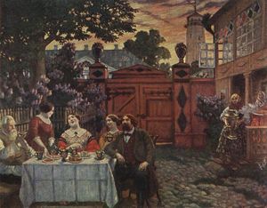 Boris Mikhaylovich Kustodiev - Teatime