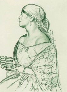 Boris Mikhaylovich Kustodiev - Portrait of L.I. Shetalova (Woman with a cup)