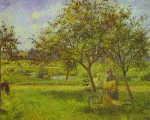 Camille Pissarro - The Wheelbarrow, Orchard