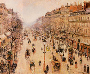 Camille Pissarro - Boulevard Montmartre Morning, Grey Weather