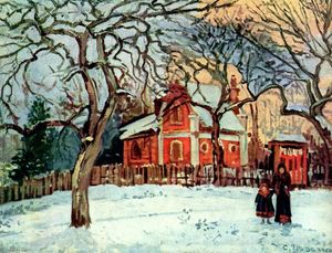 Camille Pissarro - Chestnut Trees, Louveciennes, Winter