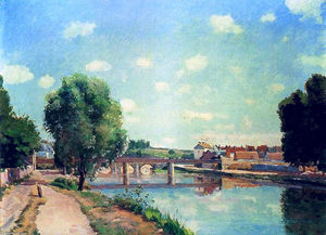 Camille Pissarro - The Railway Bridge, Pontoise