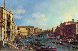 Giovanni Antonio Canal (Canaletto) - A Regatta on the Grand Canal