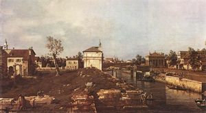 Giovanni Antonio Canal (Canaletto) - The Brenta Canal at Padua