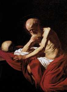 Caravaggio (Michelangelo Merisi) - Saint Jerome in Meditation