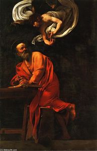 Caravaggio (Michelangelo Merisi) - Inspiration of Saint Matthew