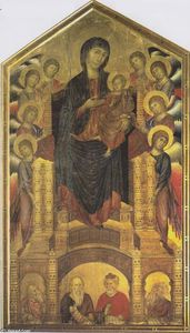 Cimabue - Enthroned Madonna with Angels