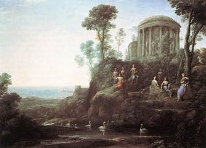 Claude Lorrain (Claude Gellée) - Apollo and the Muses on Mount Helicon