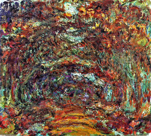 Claude Monet - The Rose Path, Giverny