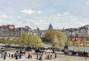 Claude Monet - Wharf of Louvre, Paris