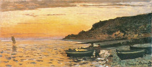 Claude Monet - Seacoast at Saint-Adresse, Sunset