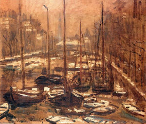 Claude Monet - Geldersekade of Amsterdam Invierno